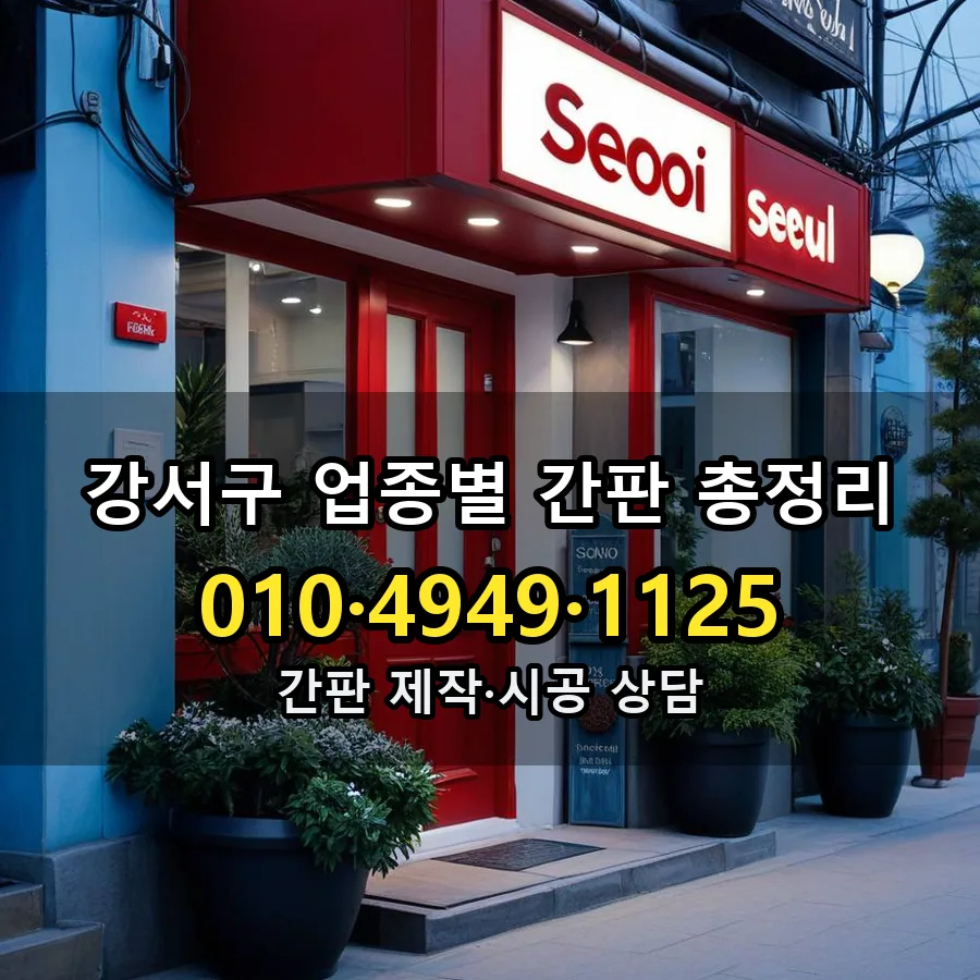 업종별 간판 총정리 시공 사진